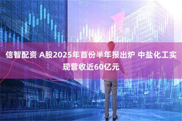 信智配资 A股2025年首份半年报出炉 中盐化工实现营收近60亿元