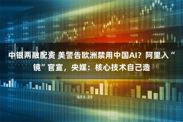 中银两融配资 美警告欧洲禁用中国AI？阿里入“镜”官宣，央媒：核心技术自己造